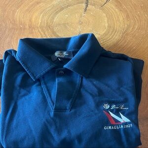 Navy Blue Polo with Embroidery